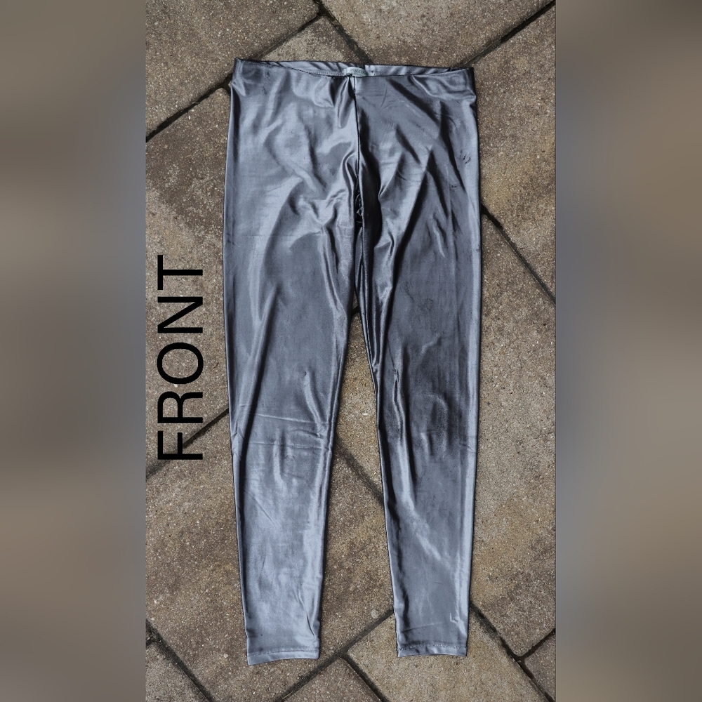BOZZOLO Silver Leggings Size Small